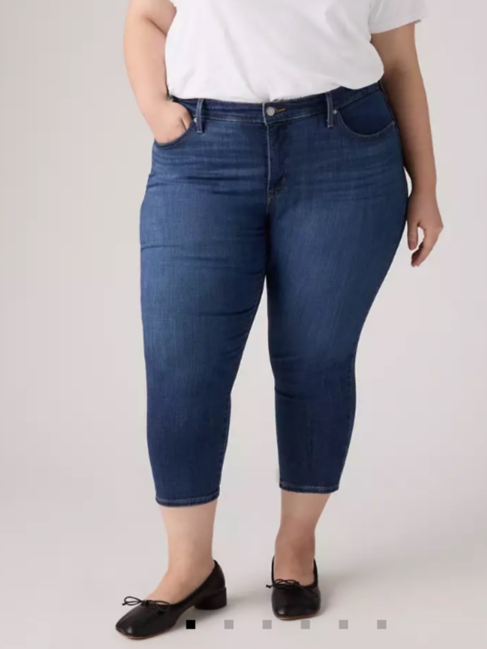 Levi's Shaping Capri Women’s 20W Dark Blue Cropped Ankle Jeans